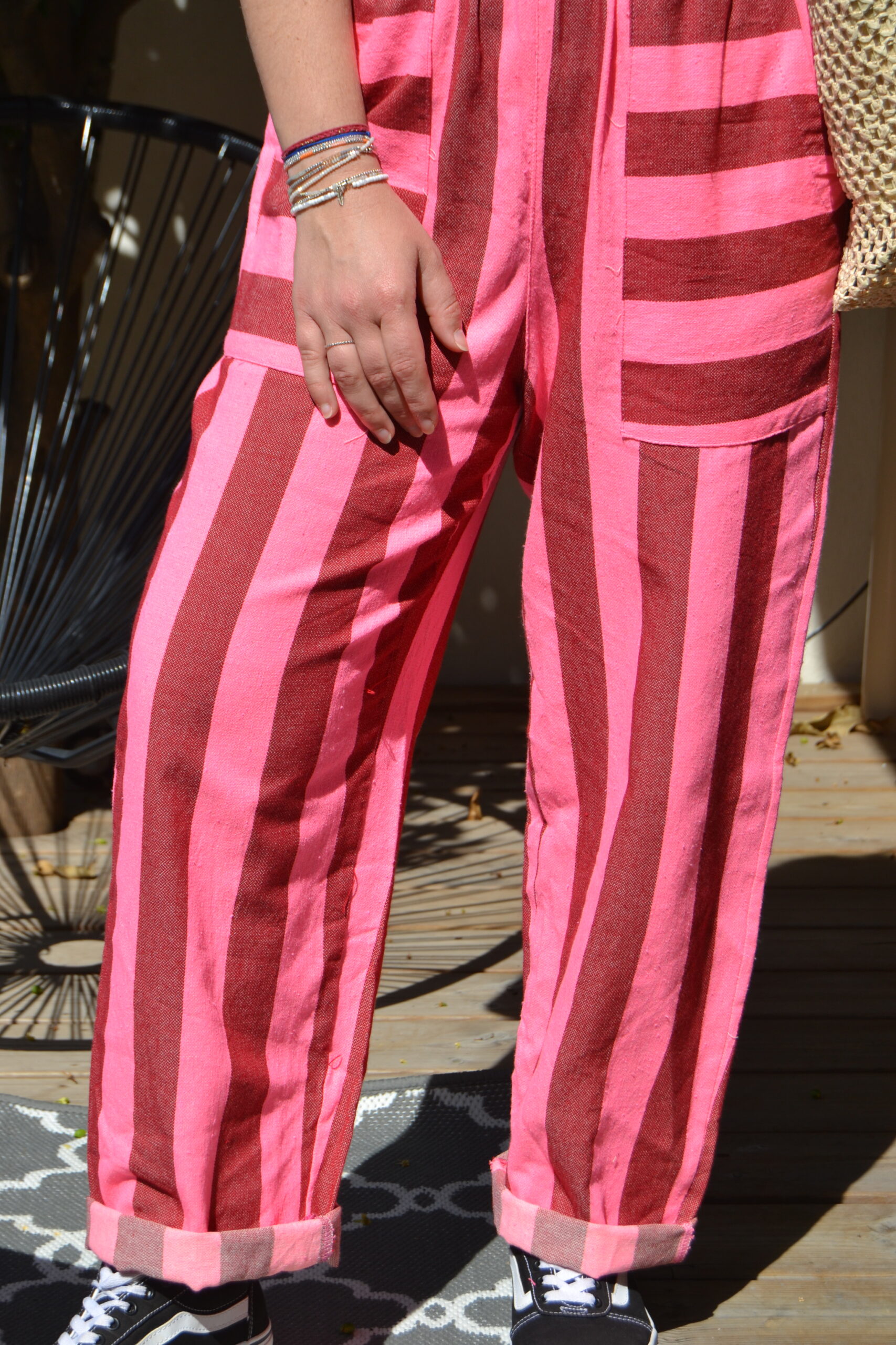 Pantalon rayures rose - PABLO – Image 5