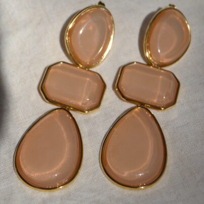 Boucles d'oreilles beige - MADELEINE